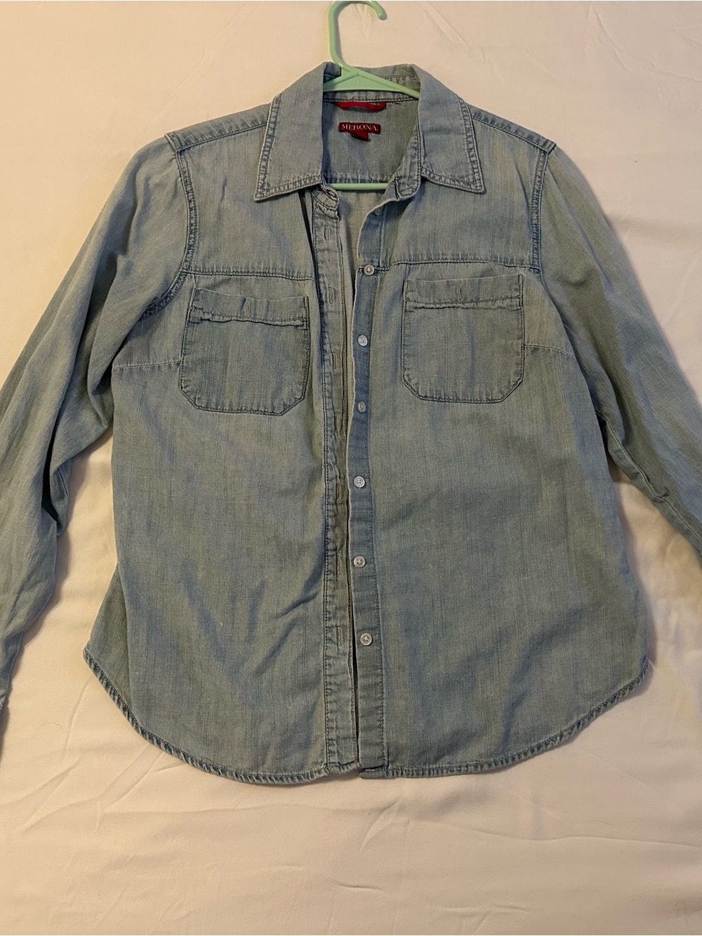 Light Wash Denim Chambray Shirt